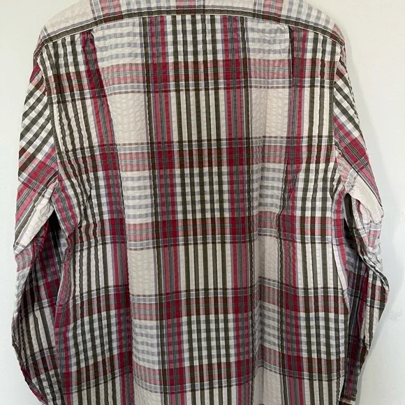 J.Crew Wallace & Barnes seersucker shirt in plaid - Picture 3 of 3